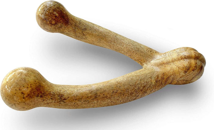 Pet Qwerks BarkBone Nylon WishBone Peanut Butter for aggressive Chewers - Small