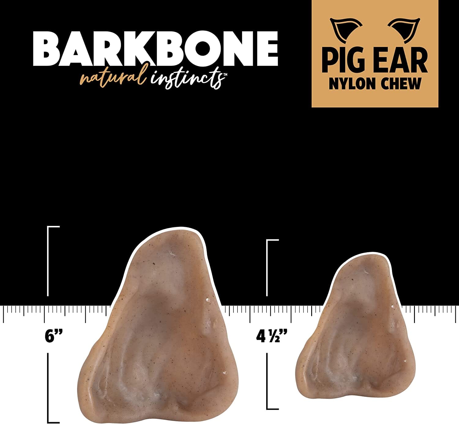 Pet Qwerks Made-in-the-USA Bacon Pig Ears Natural Dog Treats - Medium  