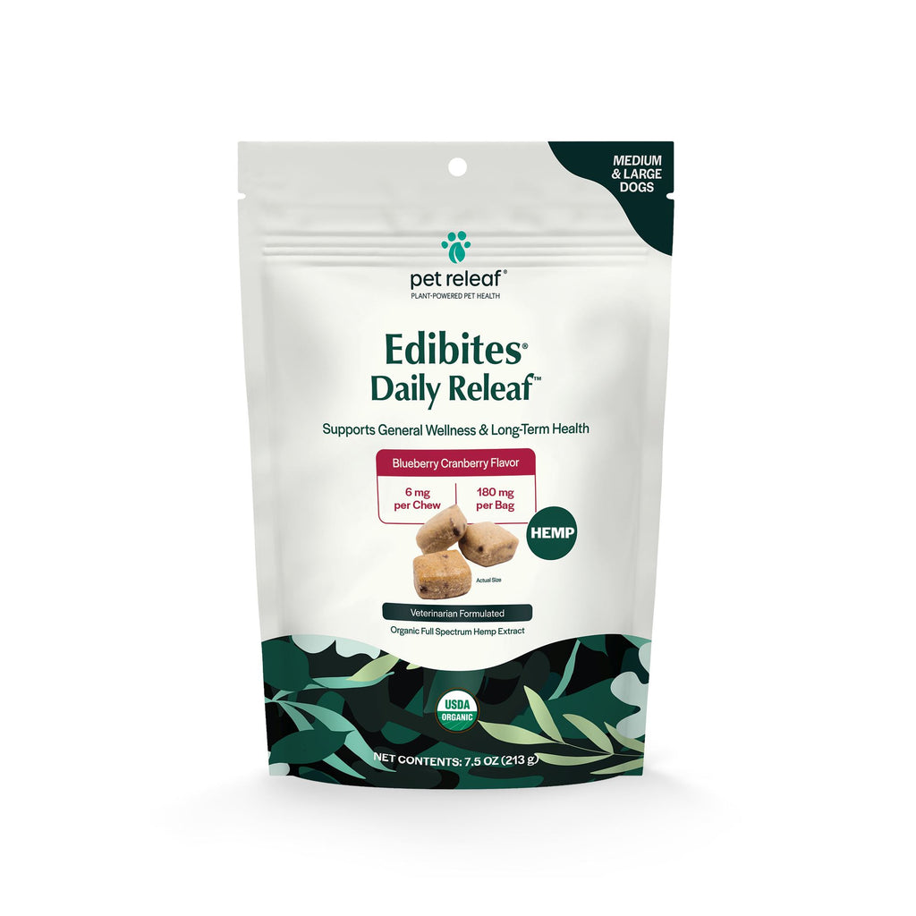 Pet Releaf Edibites Large Breed Blueberry/Cranberry Immunity Boost Hardchew Dog Treats ...