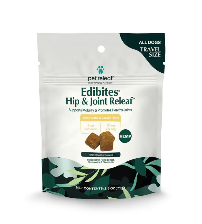 Pet Releaf Edibites Trial Size Peanut Butter/Banana Hip & Joint Hardchew Dog Treats - 2...