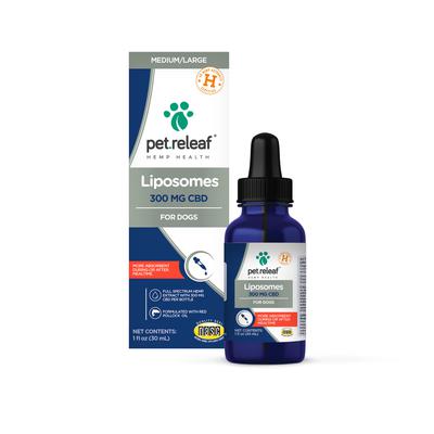 Pet Releaf Liposome CBD Hemp Oil 1000 mg (300 mg active CBD) Dog and Cat Health Supplements - 1 oz Bottle  