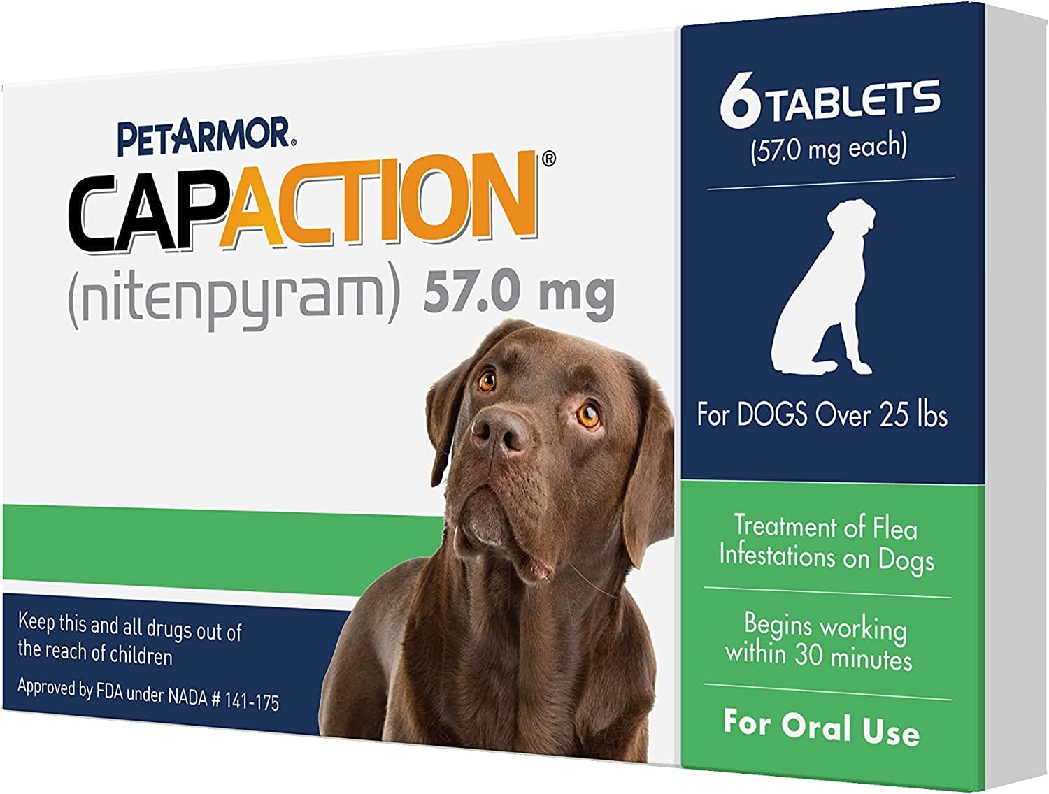 Petaction Capaction Tablets for Dogs - Under 25 Lbs - 6 Pack  