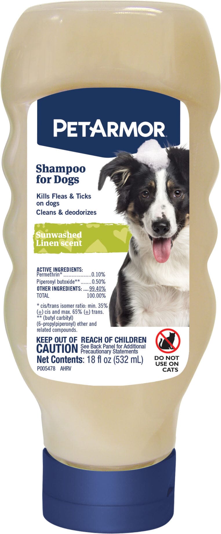 Petarmor Flea and Tick Shampoo for Dogs Sunwashed Linen - 18 Oz  