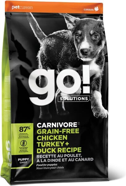 Petcurean 30/100g Petcurean GO! Carnivore Grain-Free Chicken, Turkey & Duck Puppy Dry Dog Food  