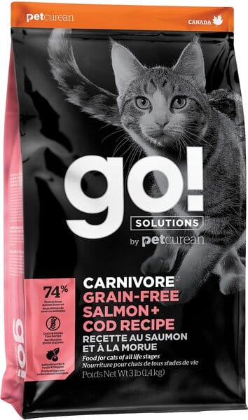 Petcurean 30/100g Petcurean GO! Digestion & Gut Salmon with Ancient Grains for CATS Dry Cat Food  