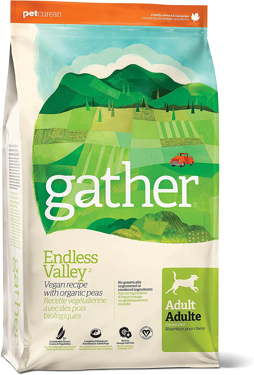 Petcurean Gather Endless Valley Vegan Dry Dog Food - 16 lb Bag  