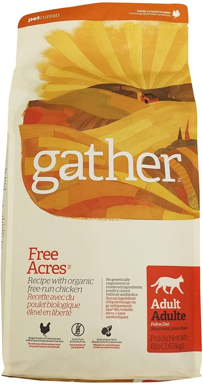 Petcurean Gather Free Acres Chicken Cat Dry Cat Food - 8 lb Bag  