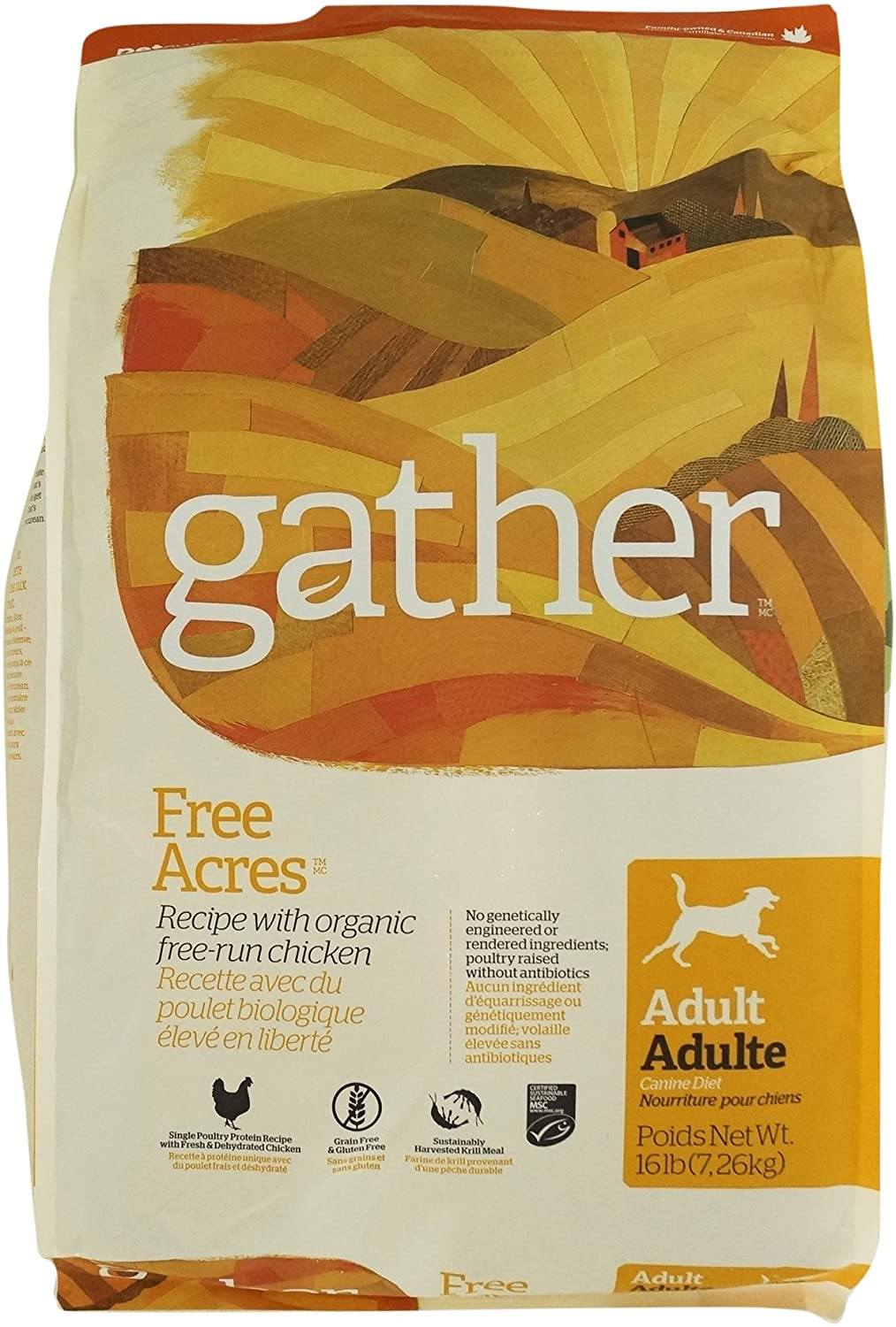 Petcurean Gather Free Acres Chicken Dry Dog Food - 16 lb Bag  