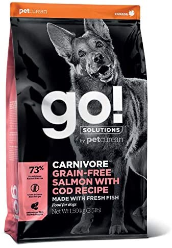 Petcurean GO! Carnivore Grain-Free Salmon & Cod Dry Dog Food - 3.5 lb Bag
