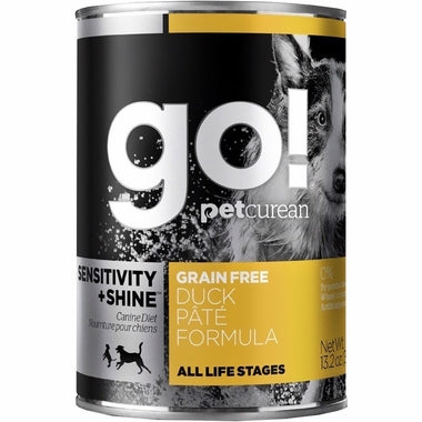 Petcurean GO! Sensitivities LID Grain Free Duck Pate' Wet Dog Food - 12.5 oz - Case of 12