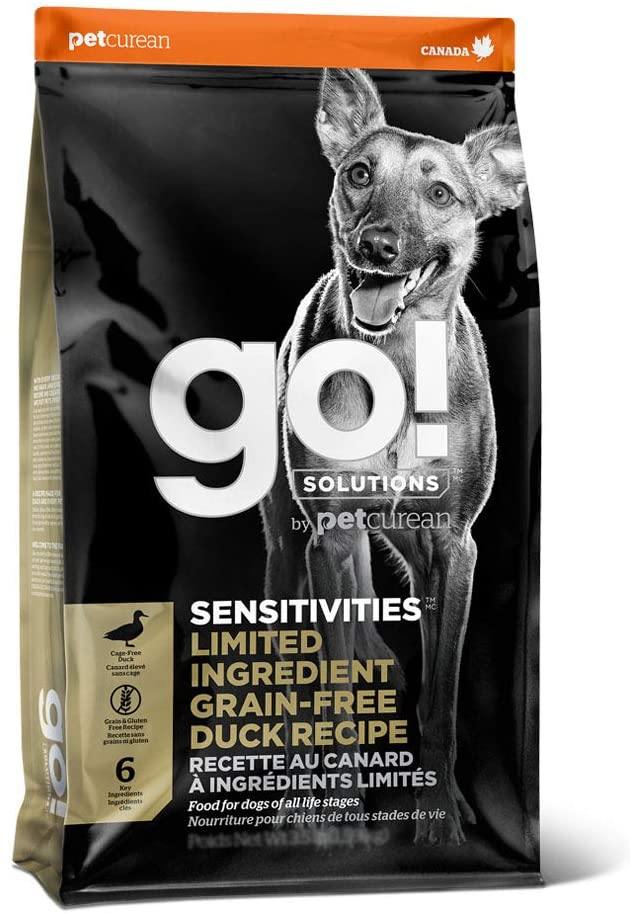 Petcurean GO! Sensitivities LID Grain-Free Duck Recipe Dry Dog Food - 12 lb Bag  