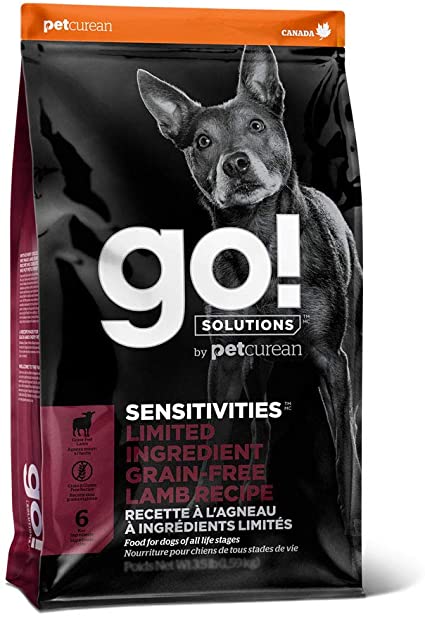 Petcurean GO! Sensitivities LID Grain-Free Lamb Recipe Dry Dog Food - 12 lb Bag