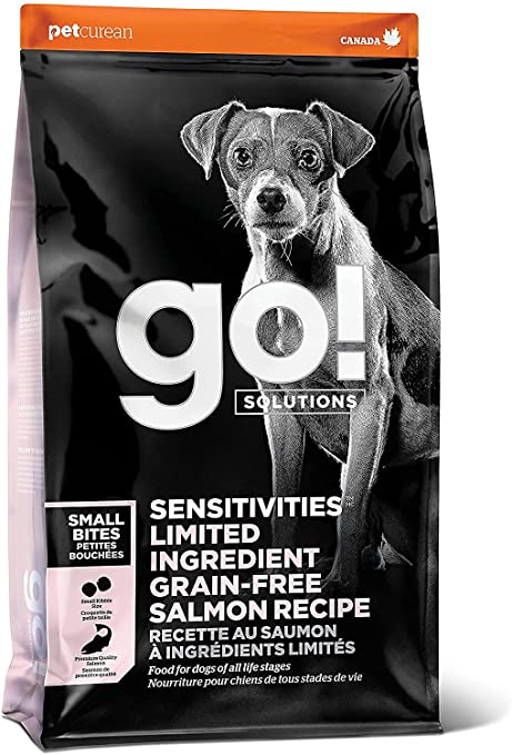 Petcurean GO! Sensitivities LID Grain-Free Small Bite Salmon Recipe Dry Dog Food - 22 lb Bag  