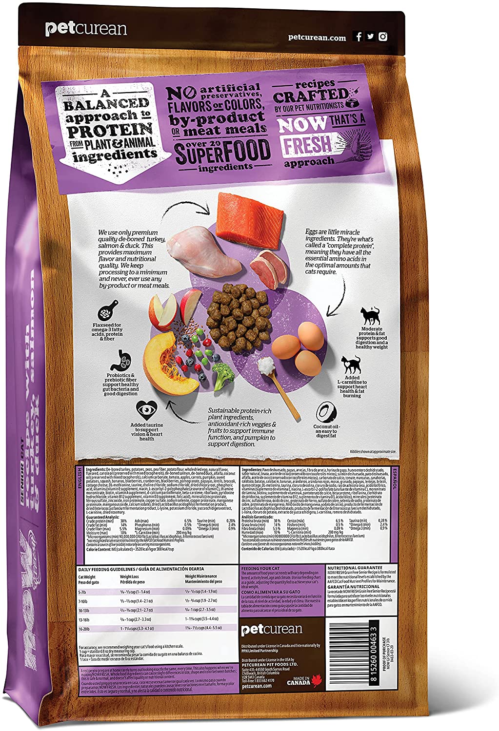 Petcurean NOW FRESH Grain-Free Senior Cat Recipe (6 per bale) Dry Cat Food - 3 lb Bag  