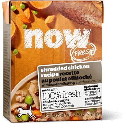 Petcurean NOW FRESH Grain-Free Shredded Chicken Wet Dog Food - 12.5 oz - Case of 12