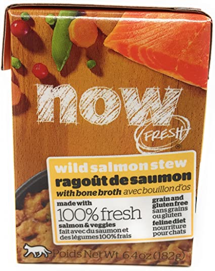 Petcurean NOW FRESH Grain-Free Wild Salmon Stew Wet Cat Food - 6.4 oz - Case of 24  