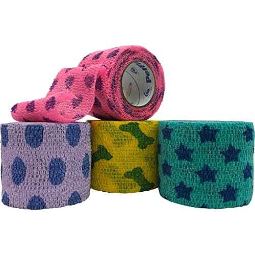 Petflex Cohesive Bandage Pet Pack - Assorted - 2 In - 6 Pack - 36 Pack  