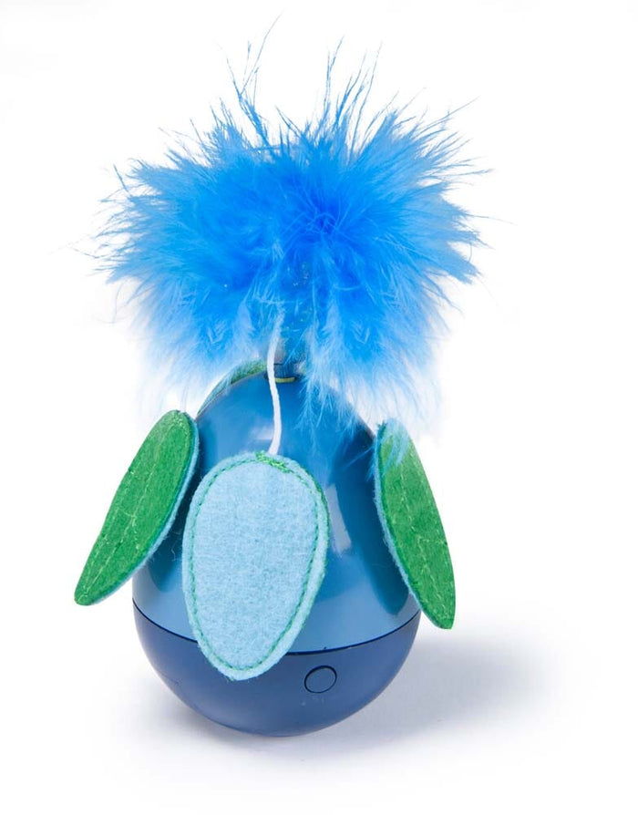 Petlinks Dizzy Thing Spinning Cat Toy - Blue and Green - One Size