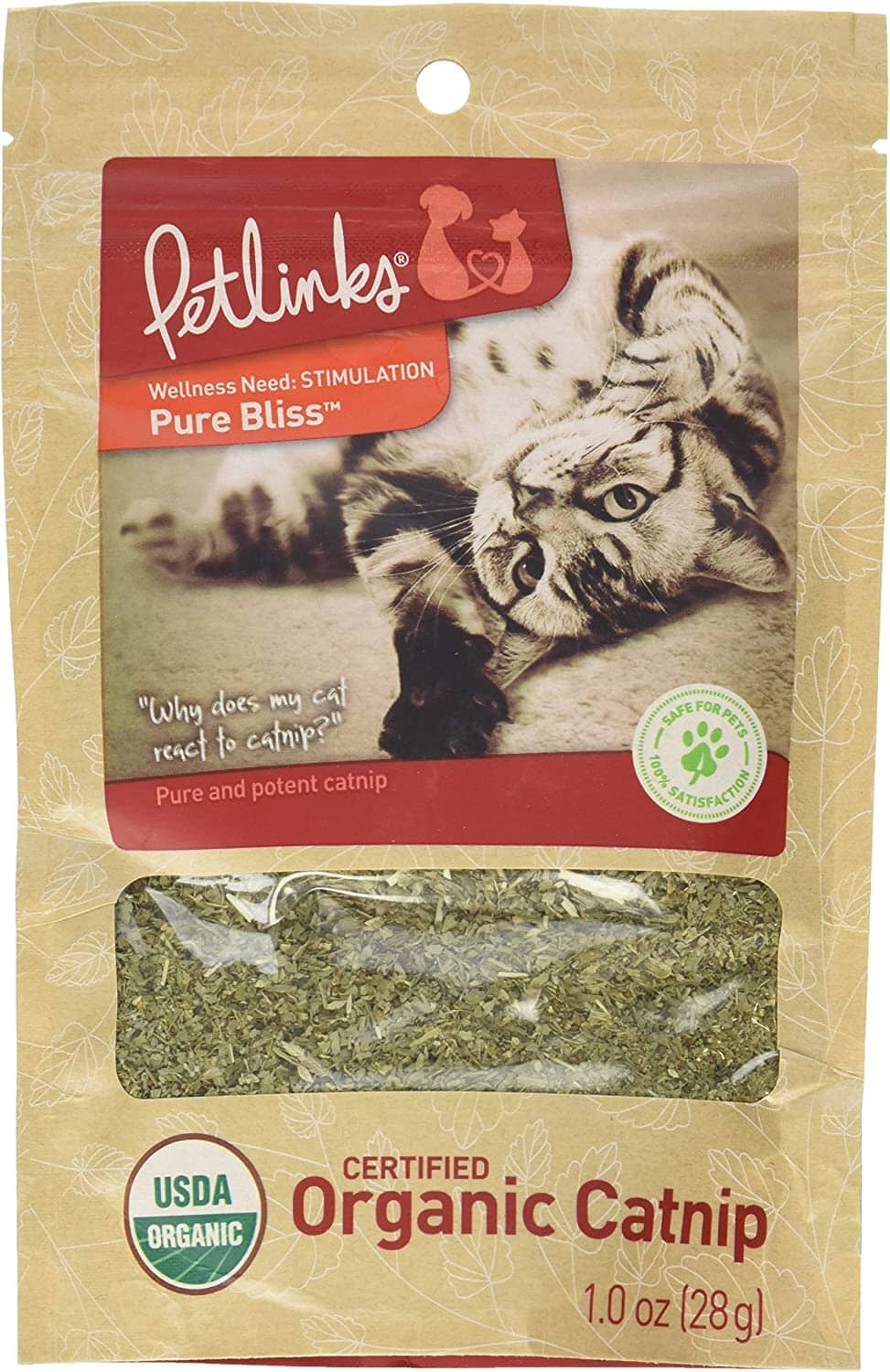 Petlinks Petlinks Pure Bliss Organic Catnip Pouch - 1 Oz  