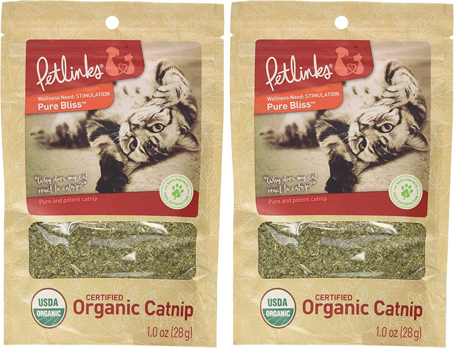 Petlinks Petlinks Pure Bliss Organic Catnip Pouch - 1 Oz  