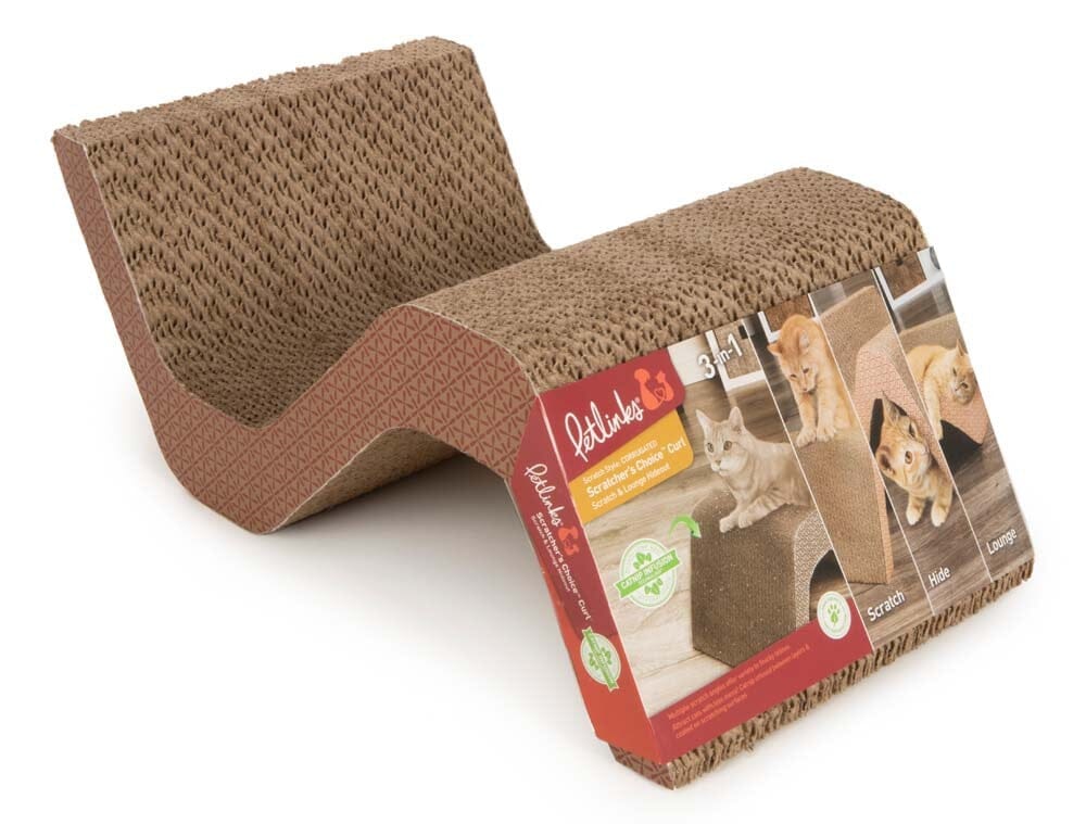 Petlinks Scratcher's Choice Curl Corrugate Cat Scratcher With Infused Catnip  