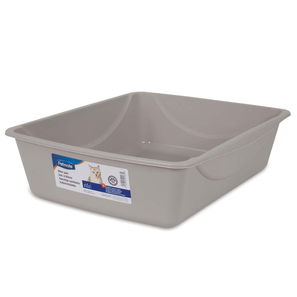 Petmate Basic Cat Litter Pan Mouse - Gray - Large  