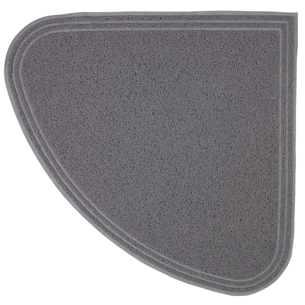 Petmate Corner Cat Litter Mat Gray - One Size  