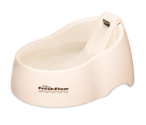 Petmate Deluxe Fresh Flow Fountain For Cats Bleached Linen - Medium