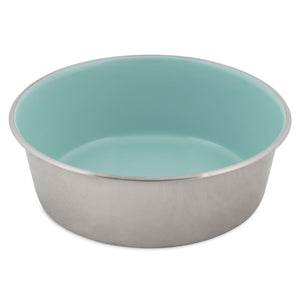 Petmate Painted Stainless Steel Bowl Eggshell Blue - 8 Cup