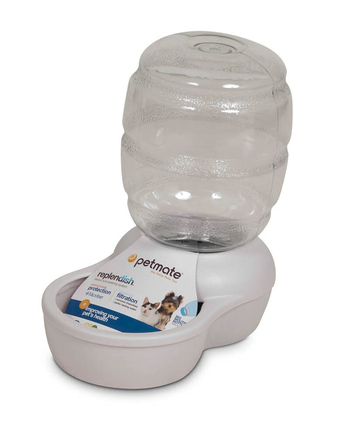 Petmate Replendish Water With Microban - Pearl Silver Grey - XXS