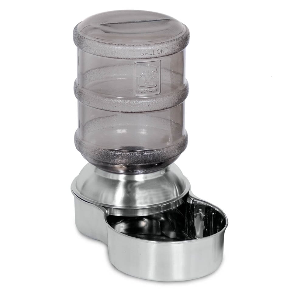 Petmate Replenish Waterer Stainless Steel Stainless Steel/Smoke - Small  