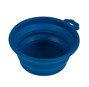 Petmate Silicone Round Travel Pet Bowl Navy Blue - Medium
