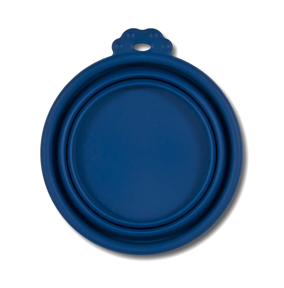 Petmate Silicone Round Travel Pet Bowl Navy Blue - Small  