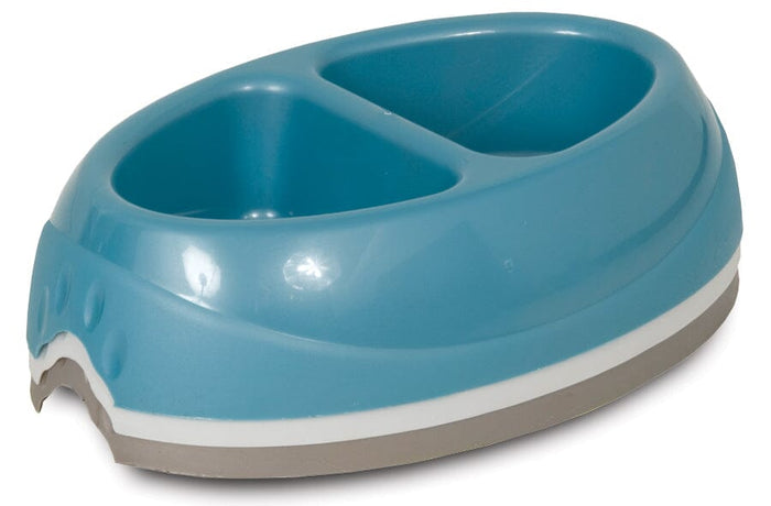 Petmate Ultra Double Diner Dog Bowl Lightweight Assorted - Large