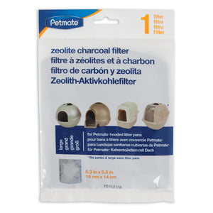 Petmate Zeolite Filter for Hooded Cat Litter Pan - Black/White - Large