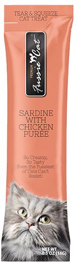 Pets Global Fussie Cat Sardine/Chicken Puree Wet Cat Food - .05 Oz Tubes - 4 Pack  