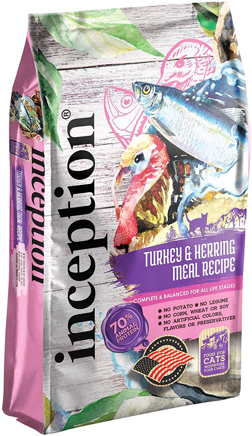 Pets Global Inception Cat Food Turkey with Herring Recipe Dry Cat Food - 13.5 lb Bag  