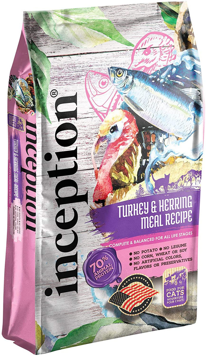 Pets Global Inception Cat Food Turkey with Herring Recipe Dry Cat Food - 13.5 lb Bag