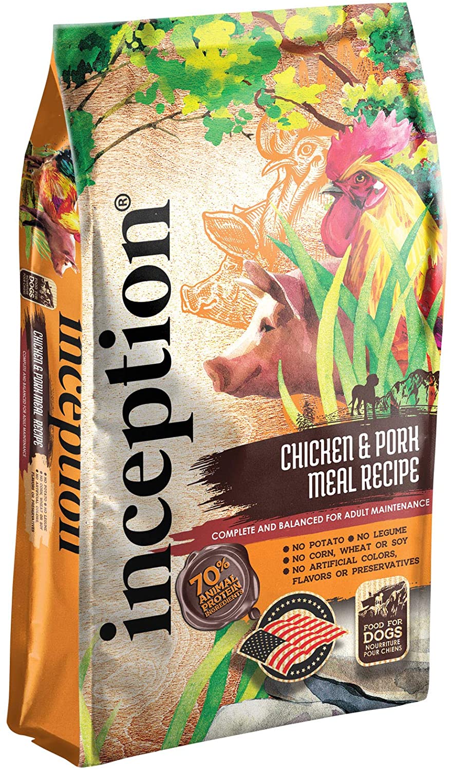 Pets Global Inception Dog Food Chicken with Pork Recipe Dry Dog Food - 13.5 lb Bag  