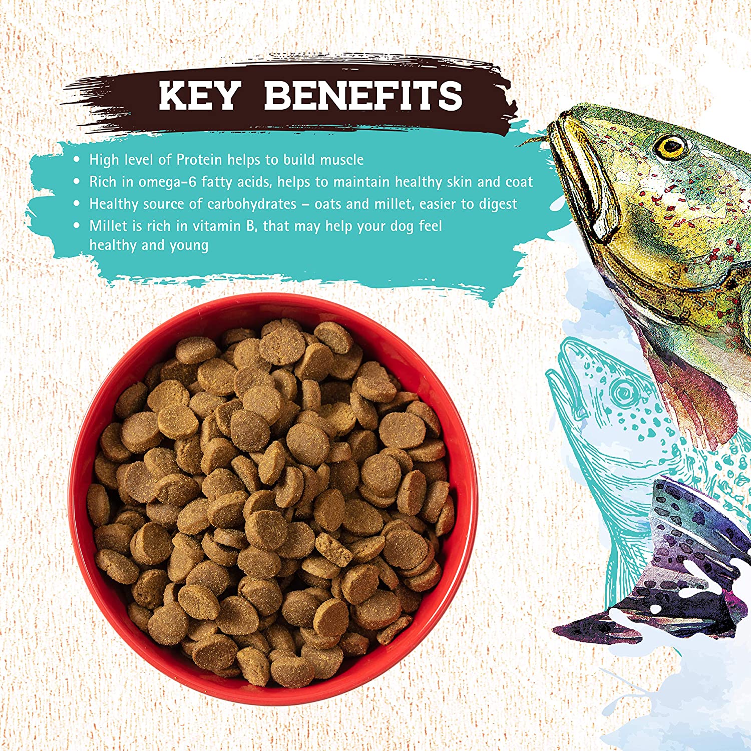 Pets Global Inception Dog Food  Fish Recipe Dry Dog Food - 27 lb Bag  