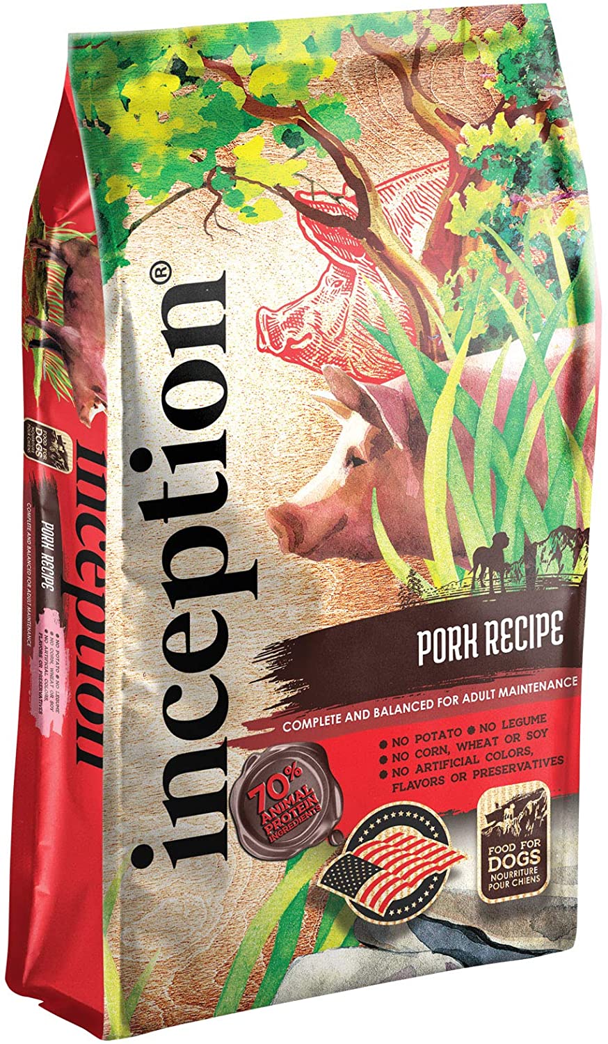 Pets Global Inception Dog Food Pork Recipe Dry Dog Food 4 lb Bag