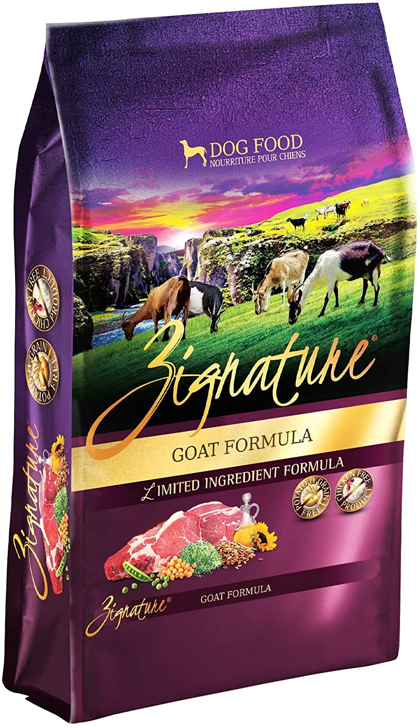 Pets Global Zignature Goat Formula Dry Dog Food - 12.5 lb Bag  