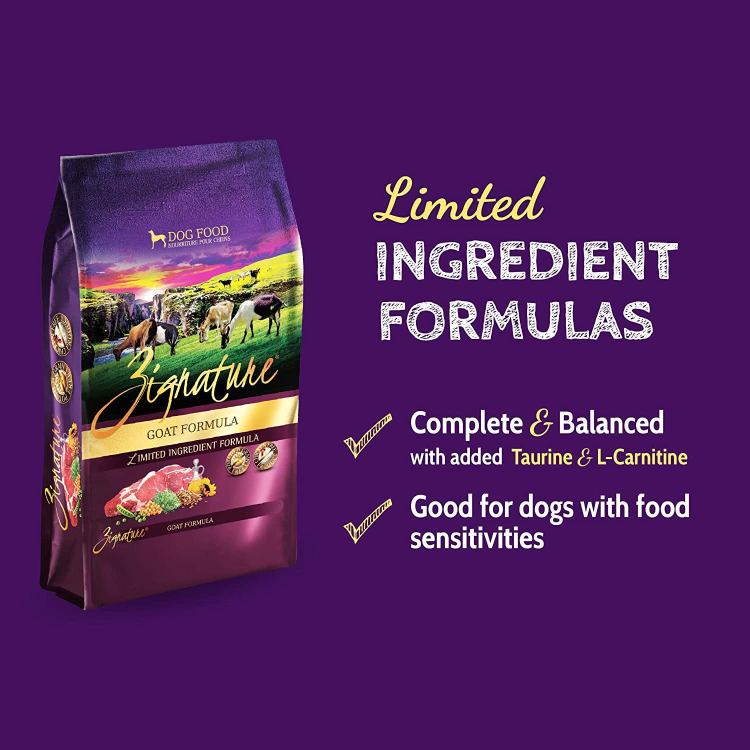 Pets Global Zignature Goat Formula Dry Dog Food - 27 lb Bag  