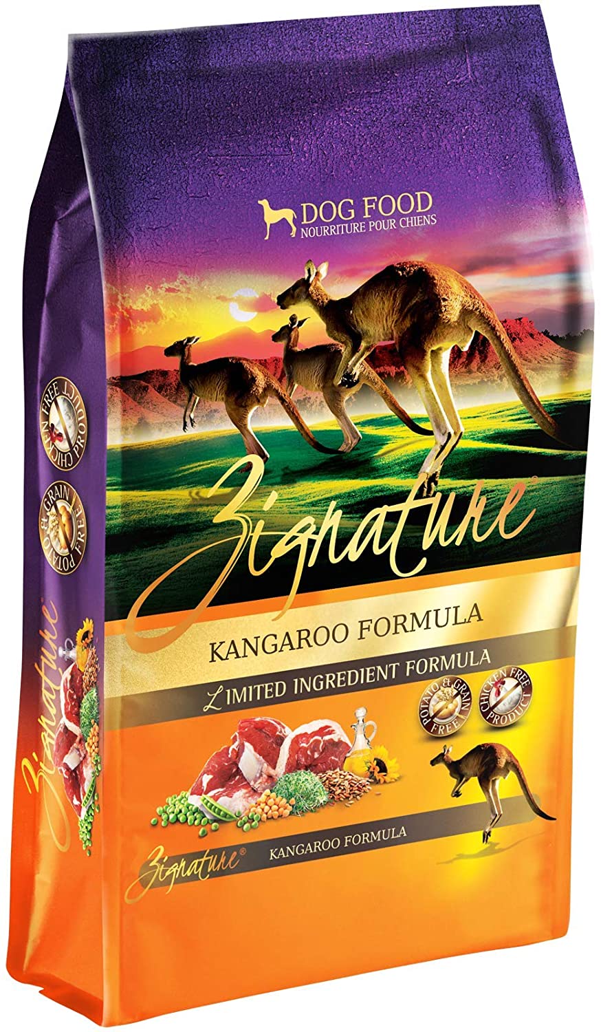 Pets Global Zignature Kangaroo Formula Dry Dog Food - 12.5 lb Bag  