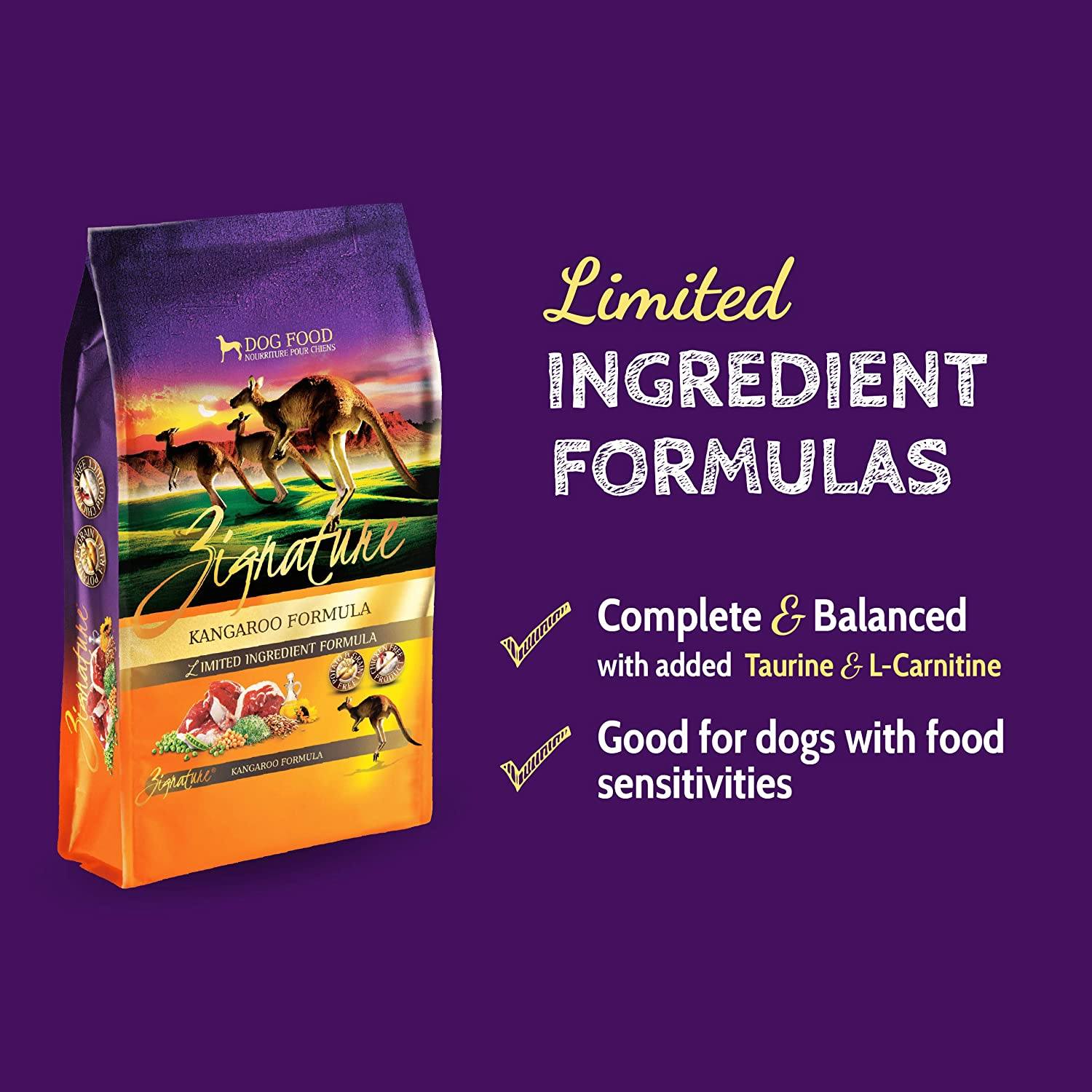 Pets Global Zignature Kangaroo Formula Dry Dog Food - 25 lb Bag  