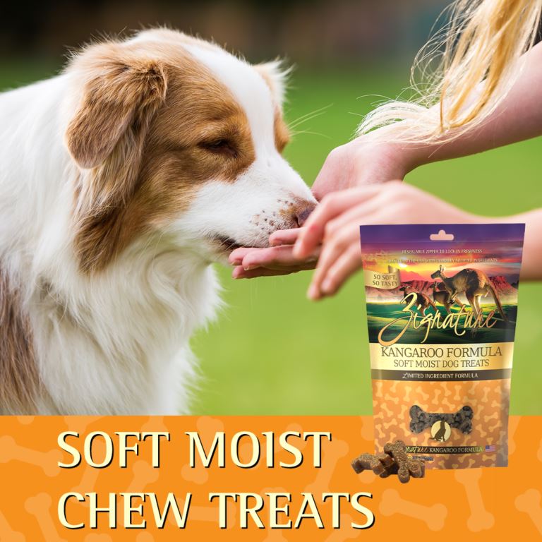 Pets Global Zignature Kangaroo Soft Moist Treats For Dog - 4 Oz  