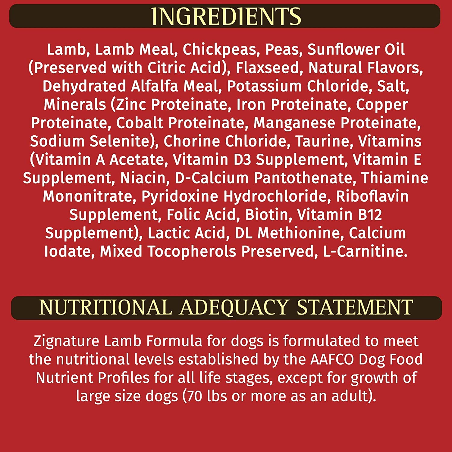 Pets Global Zignature Lamb Formula Dry Dog Food - 12.5 lb Bag  