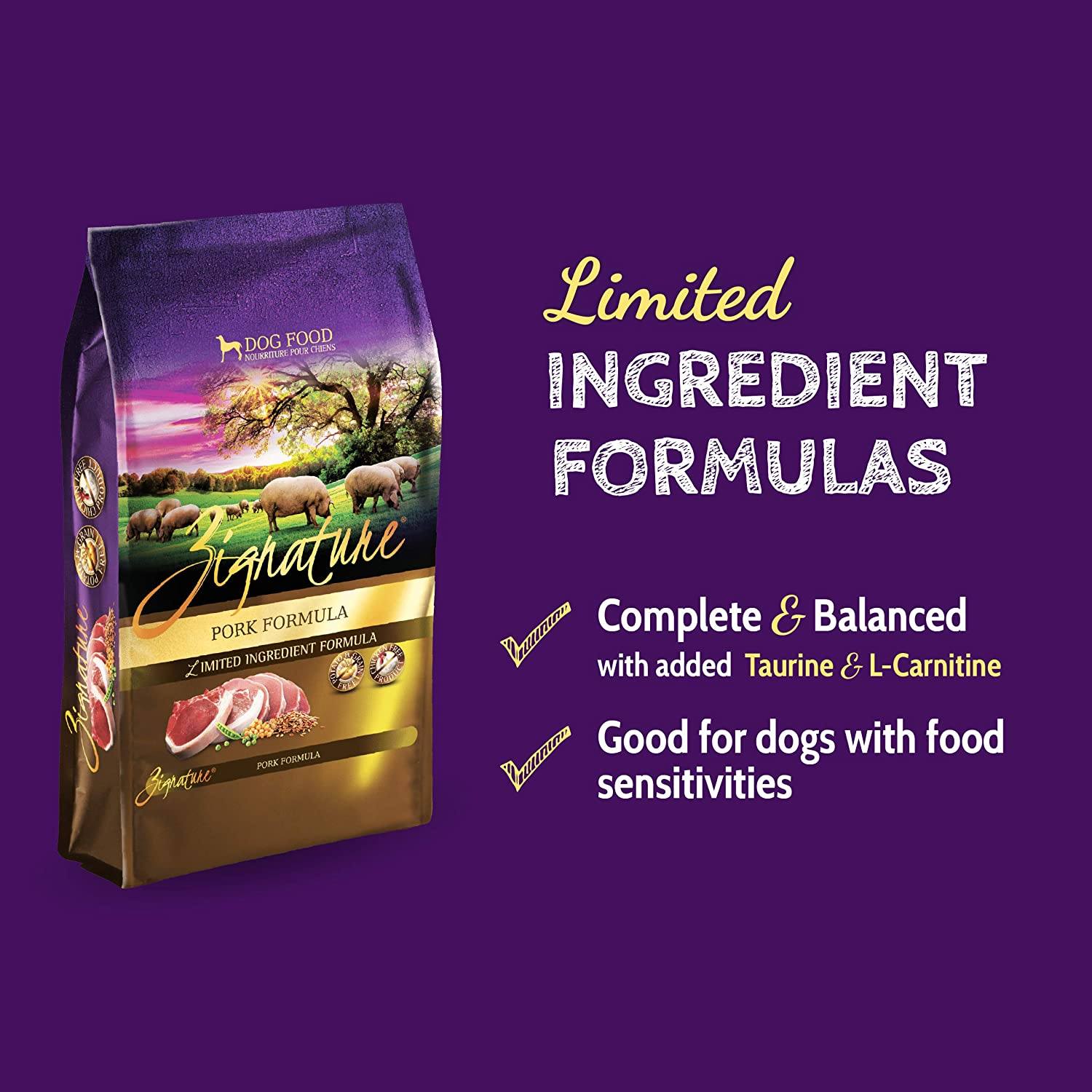 Pets Global Zignature Pork Formula Dry Dog Food - 12.5 lb Bag  