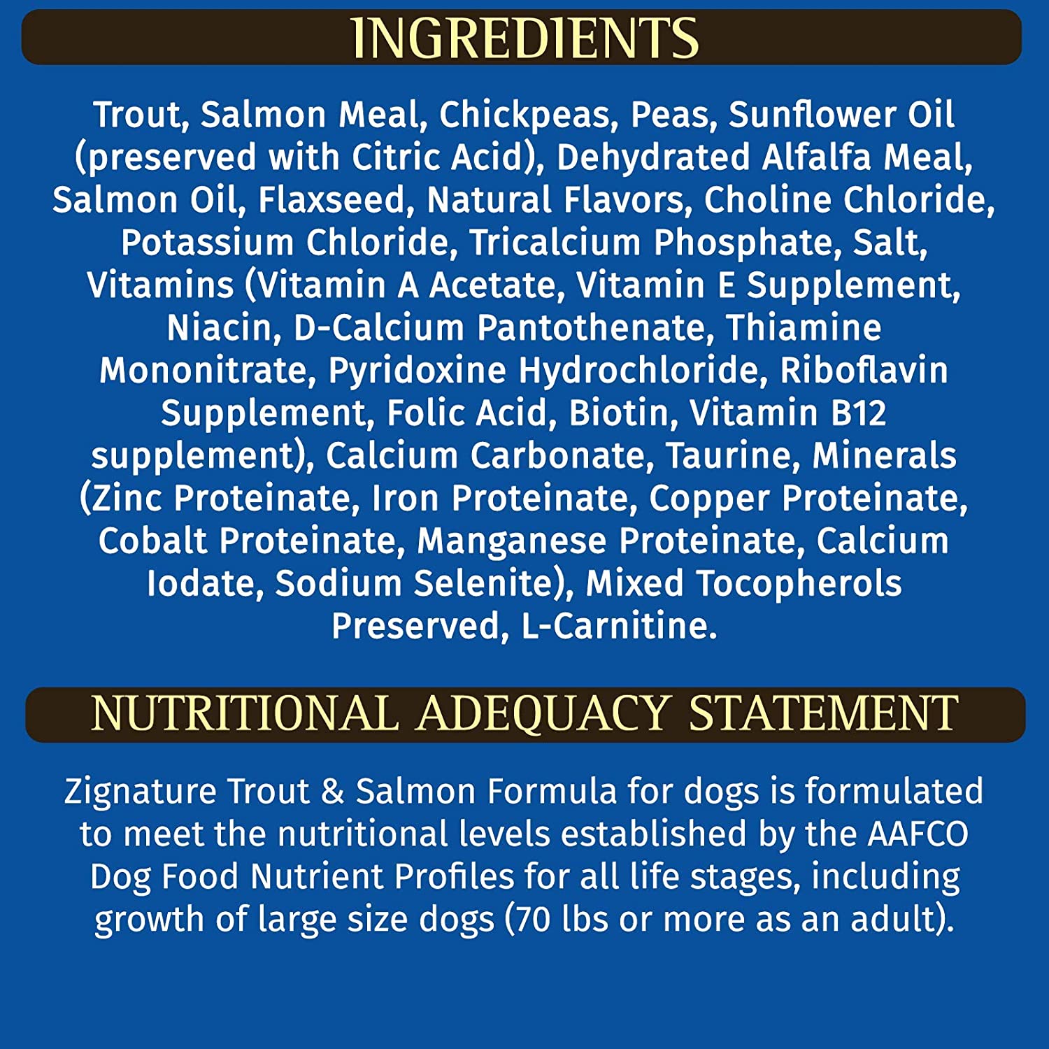 Pets Global Zignature Trout & Salmon Meal Formula Dry Dog Food - 12.5 lb Bag  