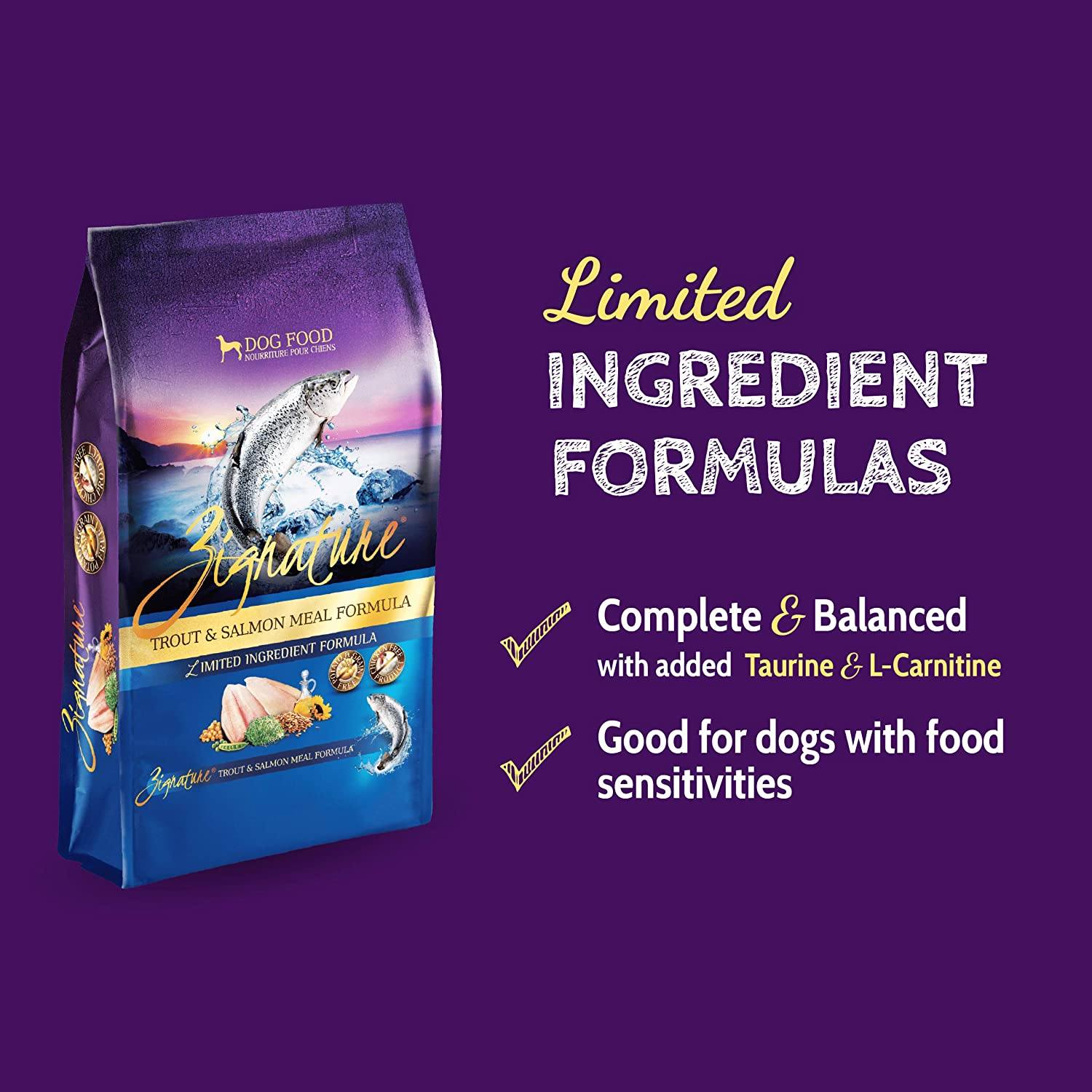 Pets Global Zignature Trout & Salmon Meal Formula Dry Dog Food - 4 lb Bag  